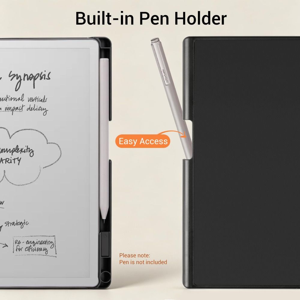 Anti-fall 10.3" Protective Case with Pen Slot Folio Shell Smart Cover for ReMarkable Paper Pure