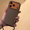 Чехол-lanyard из жидкого силикона для iPhone 17 Air 16 14 15 Plus 11 12 13 Pro Max, мягкий, противоударный, матовый