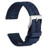 [WOCCI] ремень для часов из холста 22 мм ремешок для часов вышитый тканевый сменный ремешок для часов быстросъемная пряжка темно-синего/серебряного цвета