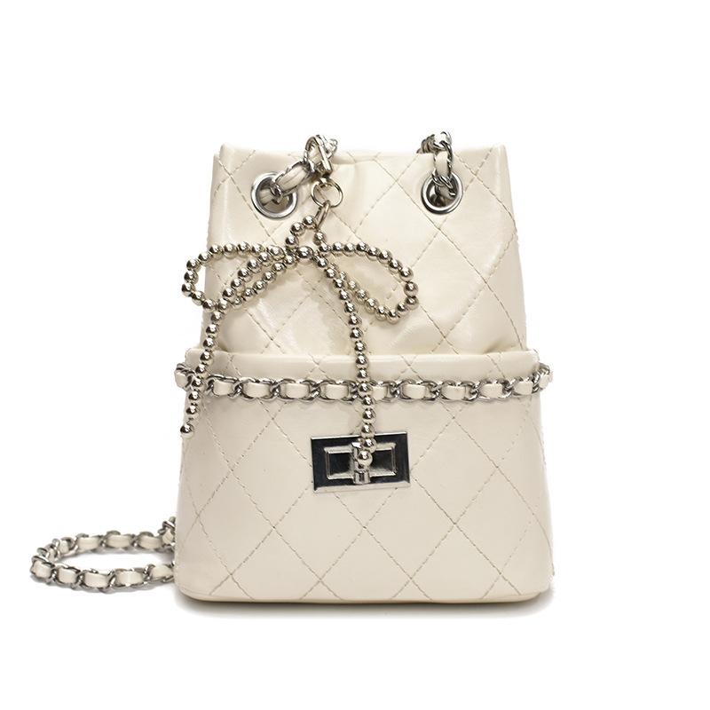 Сумка-цепочка ромбовидной формы Корейская высококлассная универсальная сумка-ведро весна и лето 2025 новая нишевая сумка через плечо для женщин