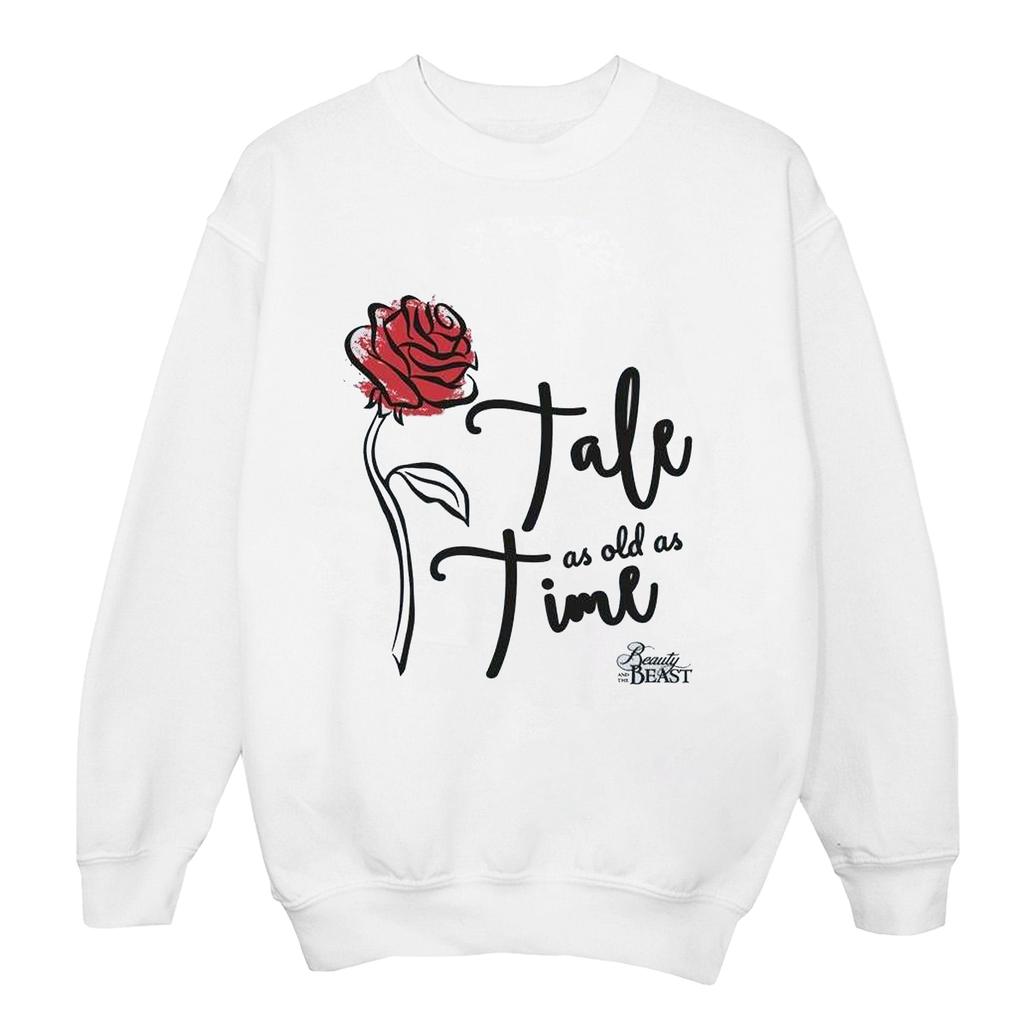 Disney Mens Tale As Old As Time Rose Sweatshirt