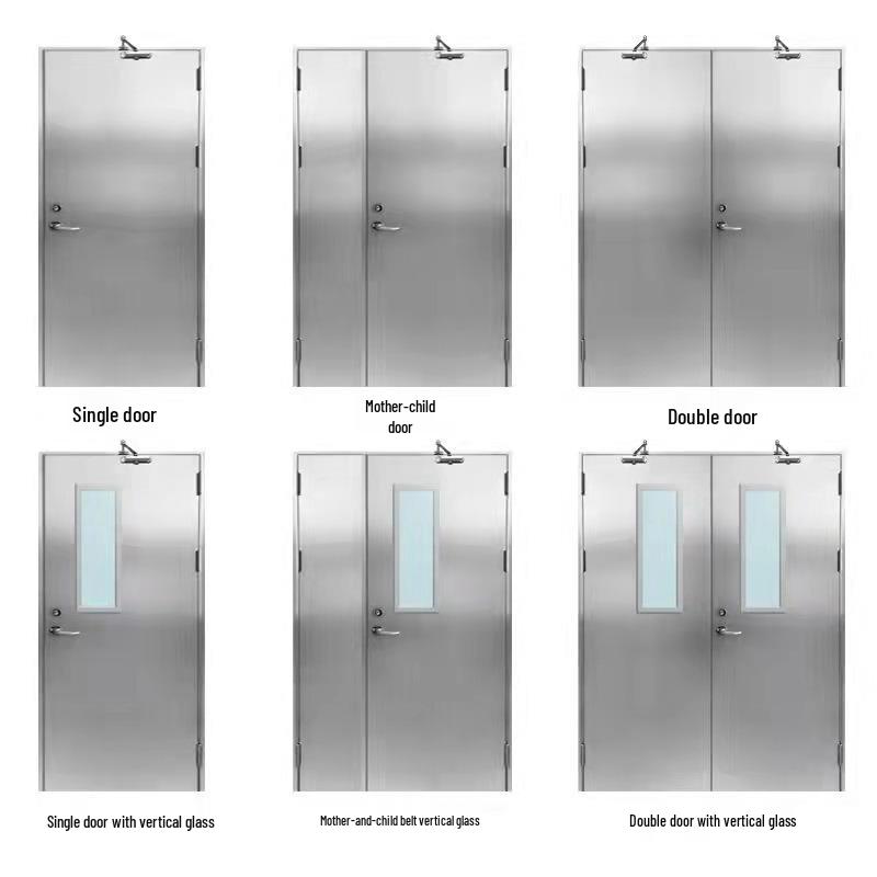 Class A Fire Exit Safety Door, Single/Double Opening, Stainless Steel, Certified for Hotel, Mall, Kitchen Use