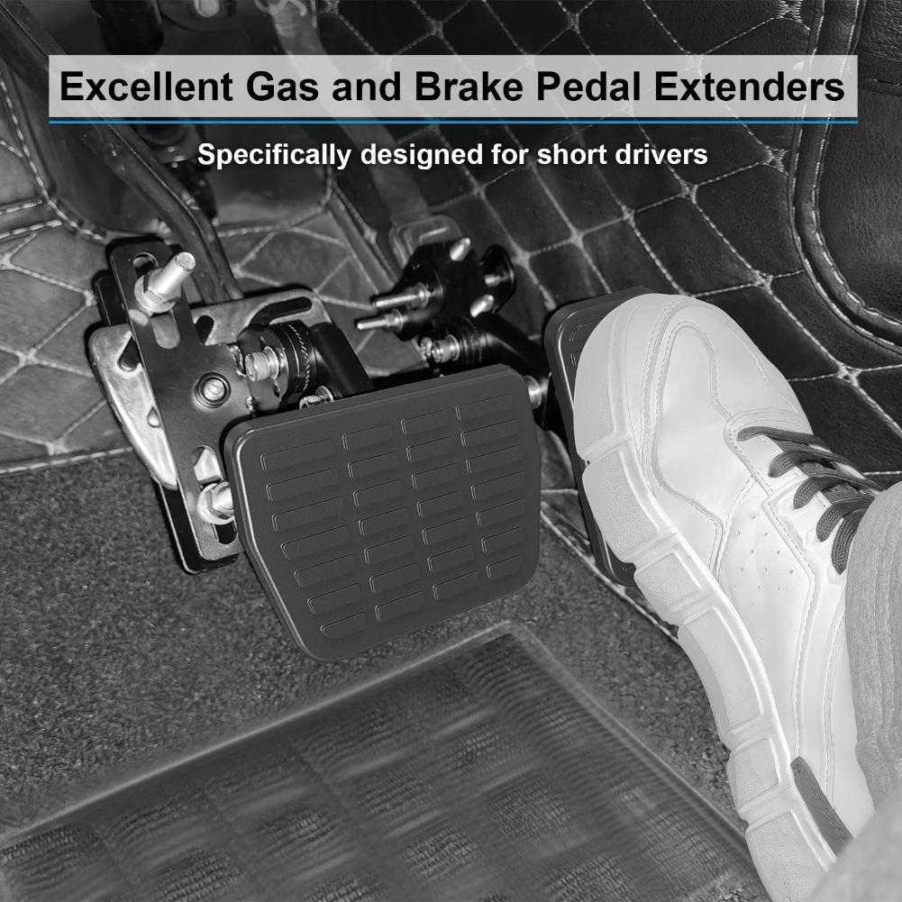 Metal Gas Brake Pedal Extenders For Short Drivers Adjustable Length Angle Comfort Control Cars Go Karts Parts