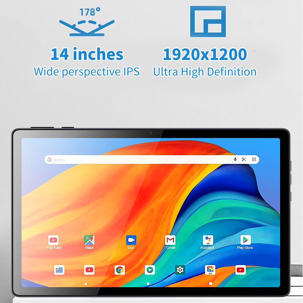 14 Inch Tablets BDF M40 PLUS Global Version Android 12 System 8GB RAM 512GB ROM 4G LTE Dual SIM 5G Dual WiFi GPS Tablet PC 10000mAh