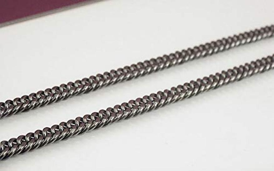 Цепочка-ожерелье Кихей из чистого титана с германием Легкая и нежная Простая двойная огранка, подходит для спорта (70см) дизайн, 6-сторонний Унисекс, (TGK-1-NB-70)