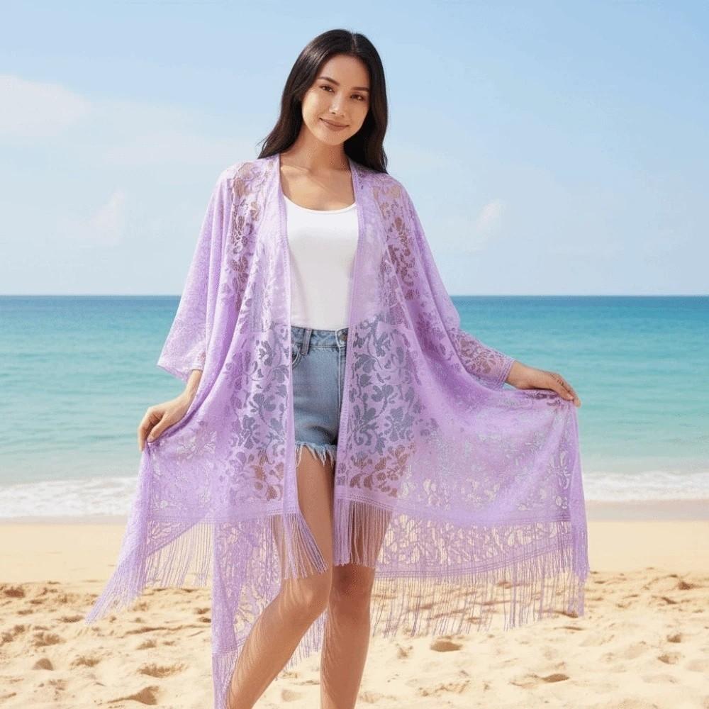 Breathable Sunshade Thin Large Scarf Sunscreen Seaside Vacation Cloak Women