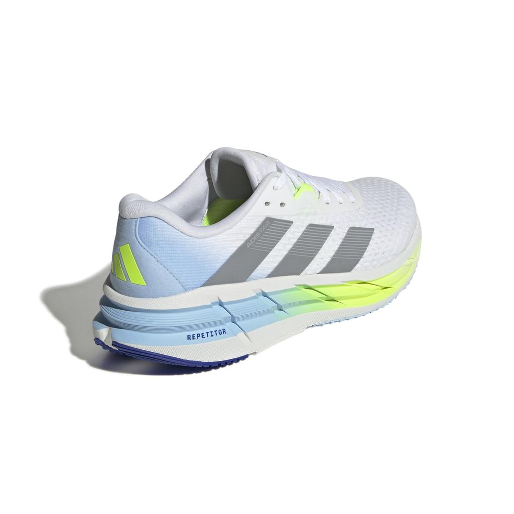 Беговые кроссовки Adidas Adistar 3, Унисекс, Взрослые, NJH25, Обувь, Белый/Серый/Ярко-лимонный (JI1238), Размер 26,5см