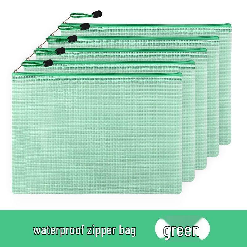 Водонепроницаемая прозрачная сетчатая папка-регистратор с логотипом формата А4 и застежкой-молнией