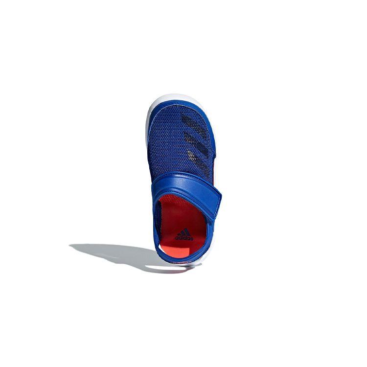 adidas Fortaswim Кожа Space Удобные Универсальные Плоские Детские Сандалии Детские Сандалии Синий Оранжевый Белый AC8253