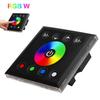 4 Channels LED Touch Panel Controller RGBW Dimmer Switch  Wall Mounted Installation