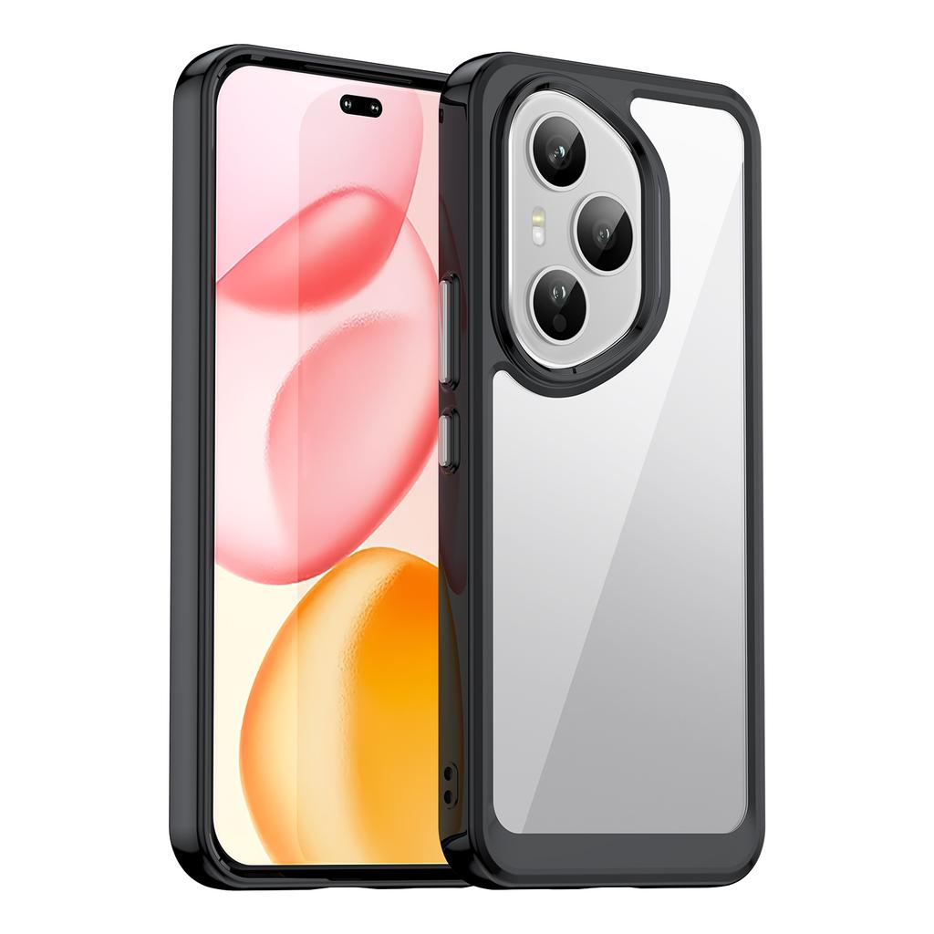 Для Honor 400 Pro 5G (Глобальный) Чехол для телефона WANLONFENG Серия XC TPU Акриловая крышка с закаленным стеклом (Большое отверстие для линзы)