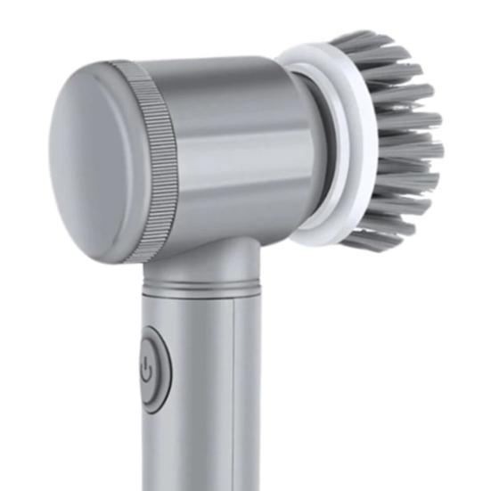 Электрическая щетка для чистки, беспроводная, мощная, вращающаяся на 360 градусов, щетка для чистки полов, плитки, мебели, кухни, ванной комнаты с 5 насадками