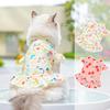 Cherry/Flower Printed Dog Dress Summer Pet Princess Skirt for Small Medium Girl Dogs Cats Cute Pet Apparel for Birthday Party