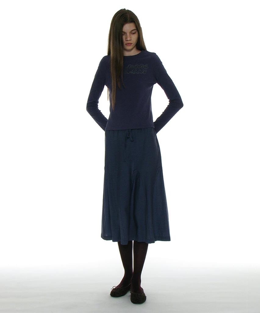 PARTIMENTO WOMEN 93 Studded Printed Long Sleeve Tee_Purple