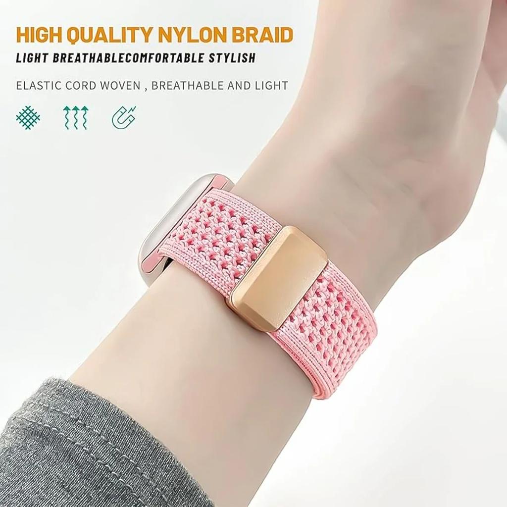 Плетеный ремешок для Apple Watch Ultra 2 49 мм 40 44 мм 45 мм 46 мм 41 мм 38 мм Магнитный нейлоновый браслет iWatch серии 10 9 8 7 6 se