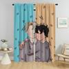 Шторы для спальни Heartstopper Partition Window Curtain for Room 2 Panel Home Interior Curtains Halloween Decoration Shades
