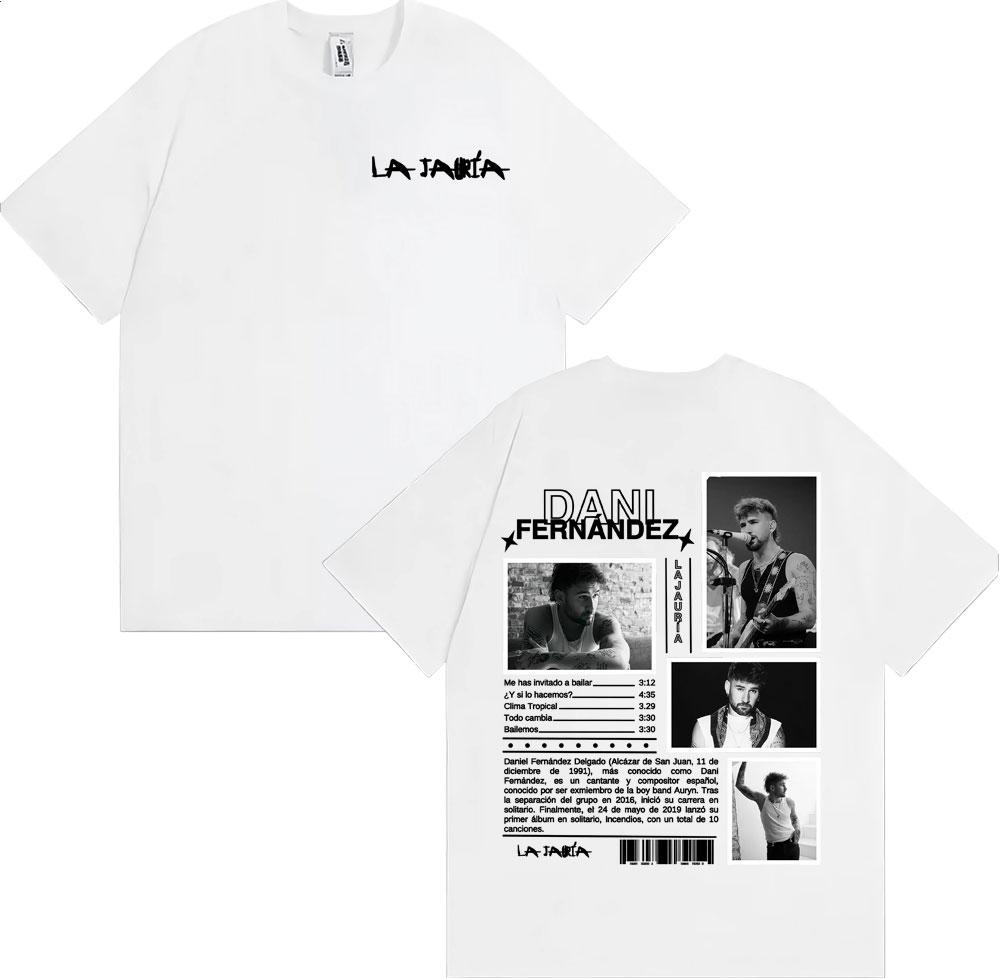 Singer Dani Fernandez La Jauria Album Tour Tshirt 2026 Summer Mens Womens Casual Cotton Tshirt Fashion Retro Mens Tshirt
