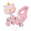 10 Pcs/set Girls Birthday Number Ballons Cartoon Aluminum Film Balloons New Jumbo Number Balloon