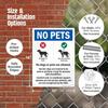 SmartSign 14 x 10 inch “No Pets - No Dogs Or Pets Allowed, Comfort/Emotional Support Animals Not Service...” Metal Sign, 40 mil Laminated