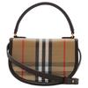 Burberry Vintage Check Brown Saddle Handbag For Women Daily Commute Use