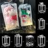 10PC Candy Case PVC Box Transparent Packing Apple Gift Packaging Santa Claus Snowman Elk Reindeer Candy Cake Wedding/Christmas