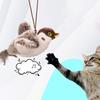 Интерактивная игрушка для кошек с хлопающими крыльями, активируемая касанием, электрическая летающая птица, игрушка со щебечущими звуками, имитация плюшевого воробья для помещений