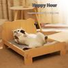 Лежак для кошки из цельного дерева, летняя кровать для щенка, съемный коврик, моющийся в любое время года, универсальный домик для кошки, товары для собак
