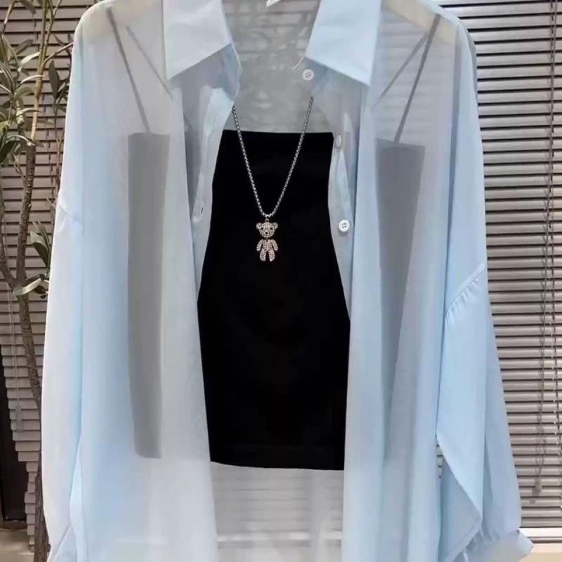 Кардиган женский шифоновый с длинным рукавом в корейском стиле, солнцезащитный