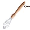 Silicone Whisk Egg Beater Wood Handle Egg Whisk Manual Dough Whisk Cream Butter Mixer Blender Kitchen Whisk Egg Cooking Tools