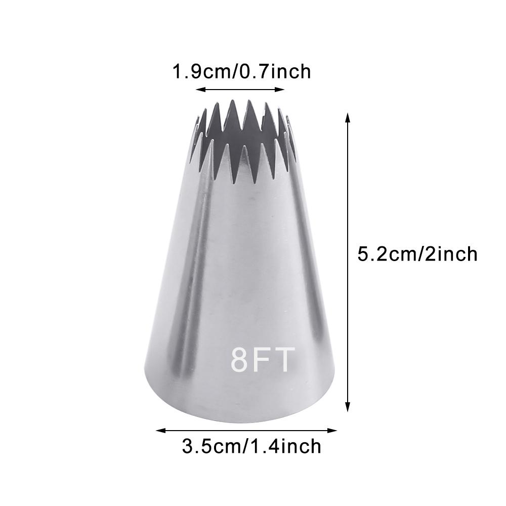 3 шт. зубчатые насадки для глазури в виде тюльпана, насадки из нержавеющей стали для крема, кондитерские насадки, мешки, инструменты для украшения торта и кексов