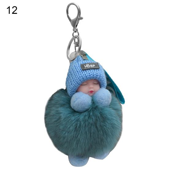 Lady Lovely Girl Bag Pendant Plush Doll Car Key Chain Pendant Mini Sleeping Toy Doll