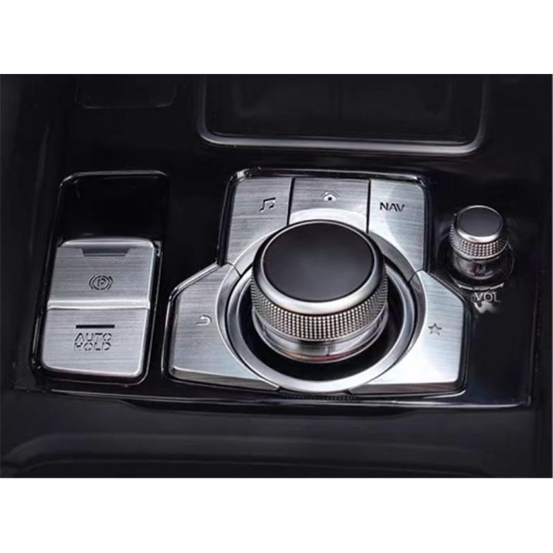 7 шт./лот алюминиевый сплав центральный пульт управления мультимедийные кнопки для 2017-2025 Mazda CX-5 CX5 CX 5 MK2 CX-8