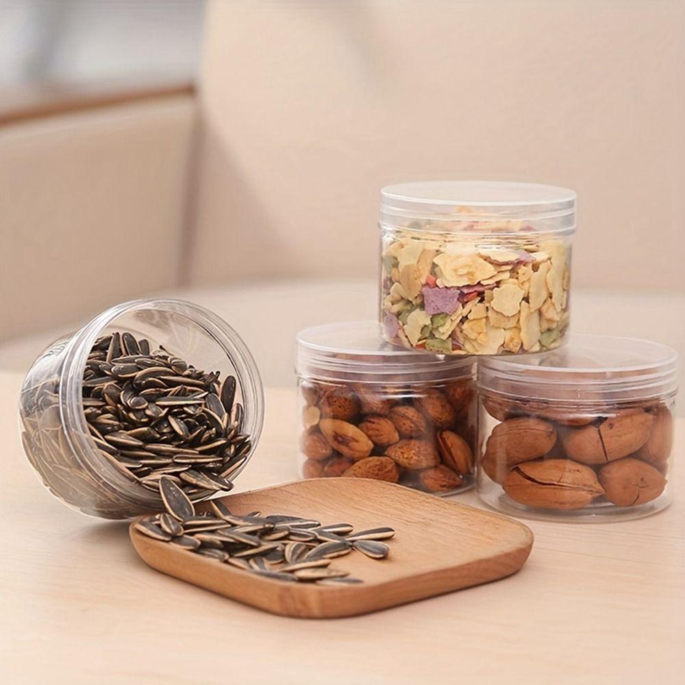 Transparent Food Preservation Tank Plastic Candy Jewelry Jars Food Spices Container  Rice