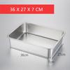 Прямоугольный поднос из нержавеющей стали для хранения, углубленные сервировочные блюда, тарелки для фруктов, квадратная морозильная ванна, кухонные принадлежности