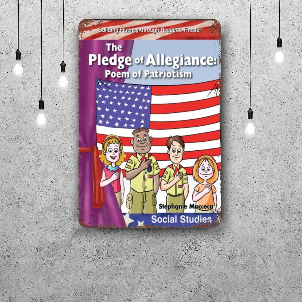 pledge allegiance Decor Vintage Metal Signs Tin Signs Captain Poster Decor for Bar Pub Club Man Cave Wall Decoration
