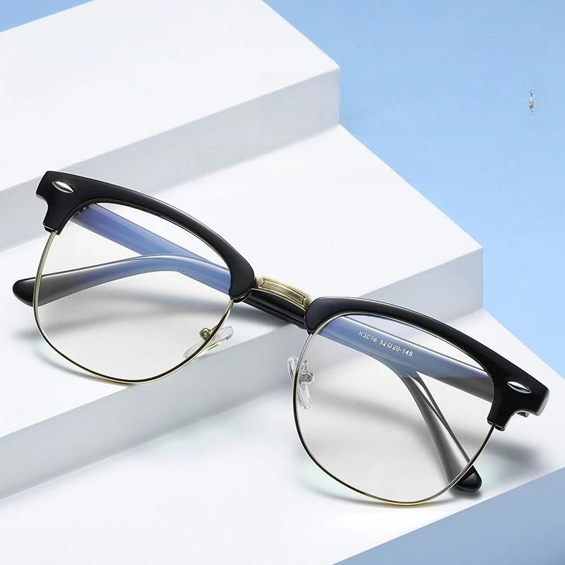 Photochromic Myopia Glasses Neutral Anti Blue Myopia Glasses 0 To -4.0 Retro Luxury Style Myopia Glasses Finished Product -2.5