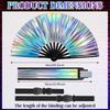 33Cm Glitter Hand Fan With Cover Bag Bamboo Bone Kung Fu Fan Large Foldable Festival Party Fan Dancing Fan For Party Supplies
