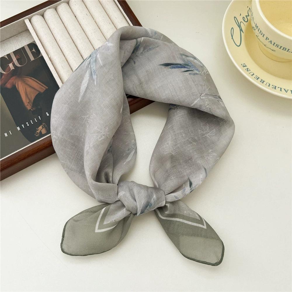 53*53cm Silk Scarves for Woman Fashionable Pattern Smooth To The Touch Spring Summer Sun Protection Silk Scarf