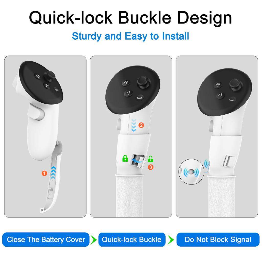 VR Games Controller Extensions Long Arms for Meta Quest 3 Handles Golf Club GorillaTag Grips for Meta Quest 3 Accessories