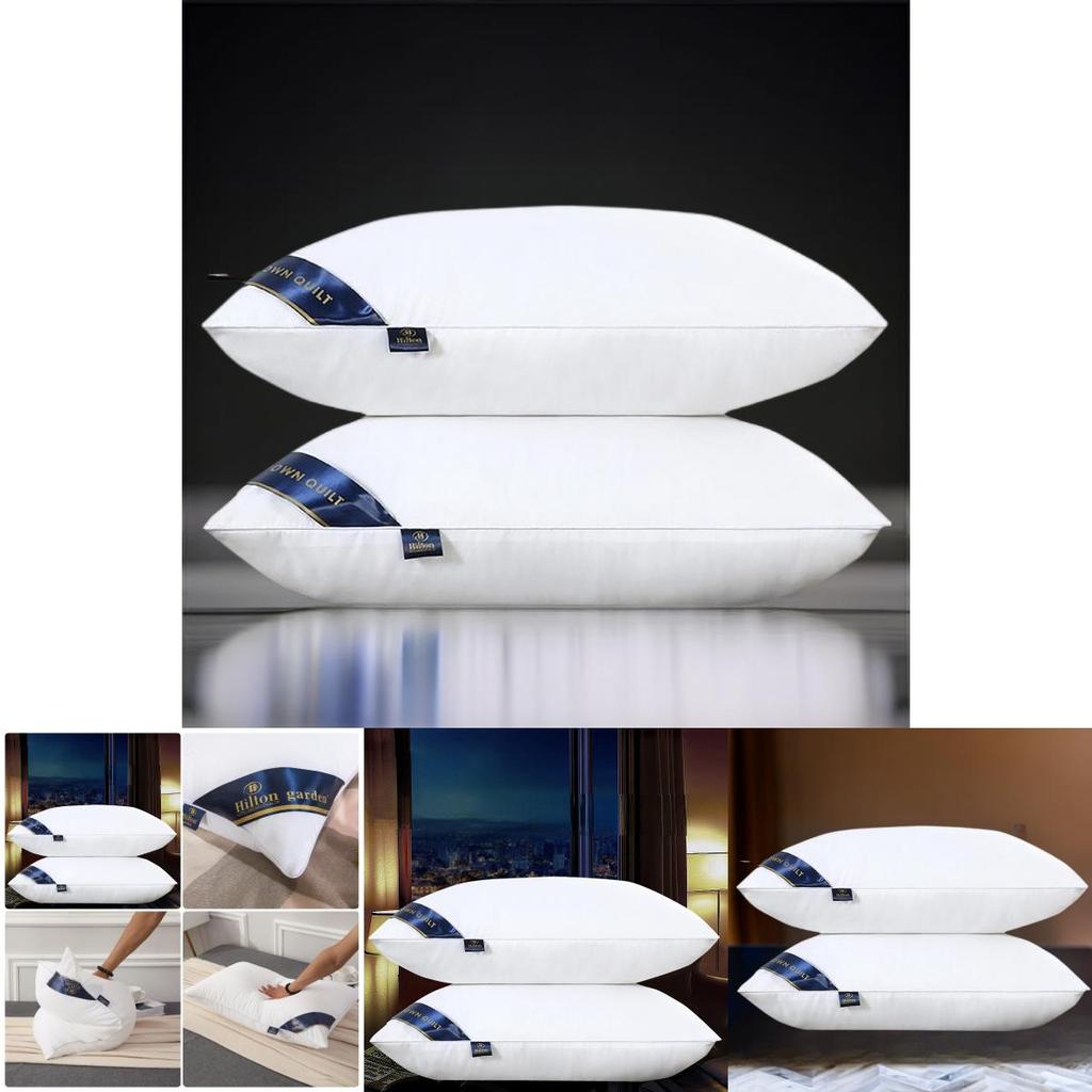 Подушка Hilton Hotel Высокая и Низкая Регулируемая Подушка для Поддержки Шеи для Одиночного Использования