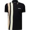 Lambretta Mens Classic Yarn Dyed Stripe Logo Polo Shirt