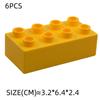 6 шт. 2X4 больших размеров, красочные строительные блоки, большие 2*4 точки, толстые кирпичи, образовательные, творческие детские игрушки, совместимые