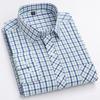 Pure Cotton Mens Plaid Shirts Long Sleeve Busienss Casual Classical Checked Design Fashion