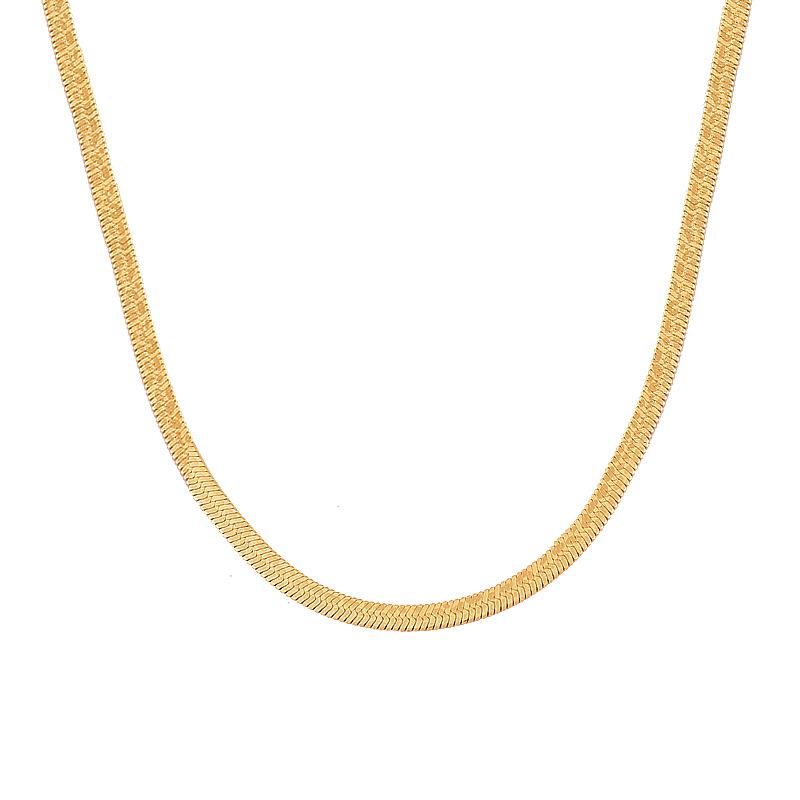 Titanium Titanium Steel Leopard Printing Snake Chain Knife Chain Clavicle Chain