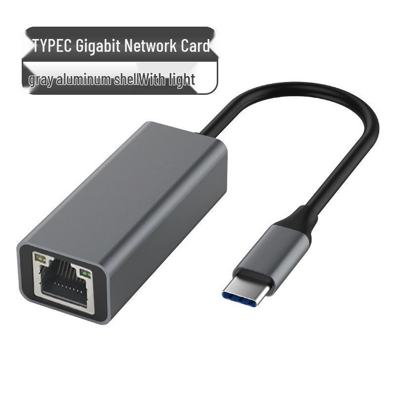 TYPE-C/USB To Gigabit Adapter 10/100/1000M Network Card, Driver-Free, Type-C To RJ45 Port