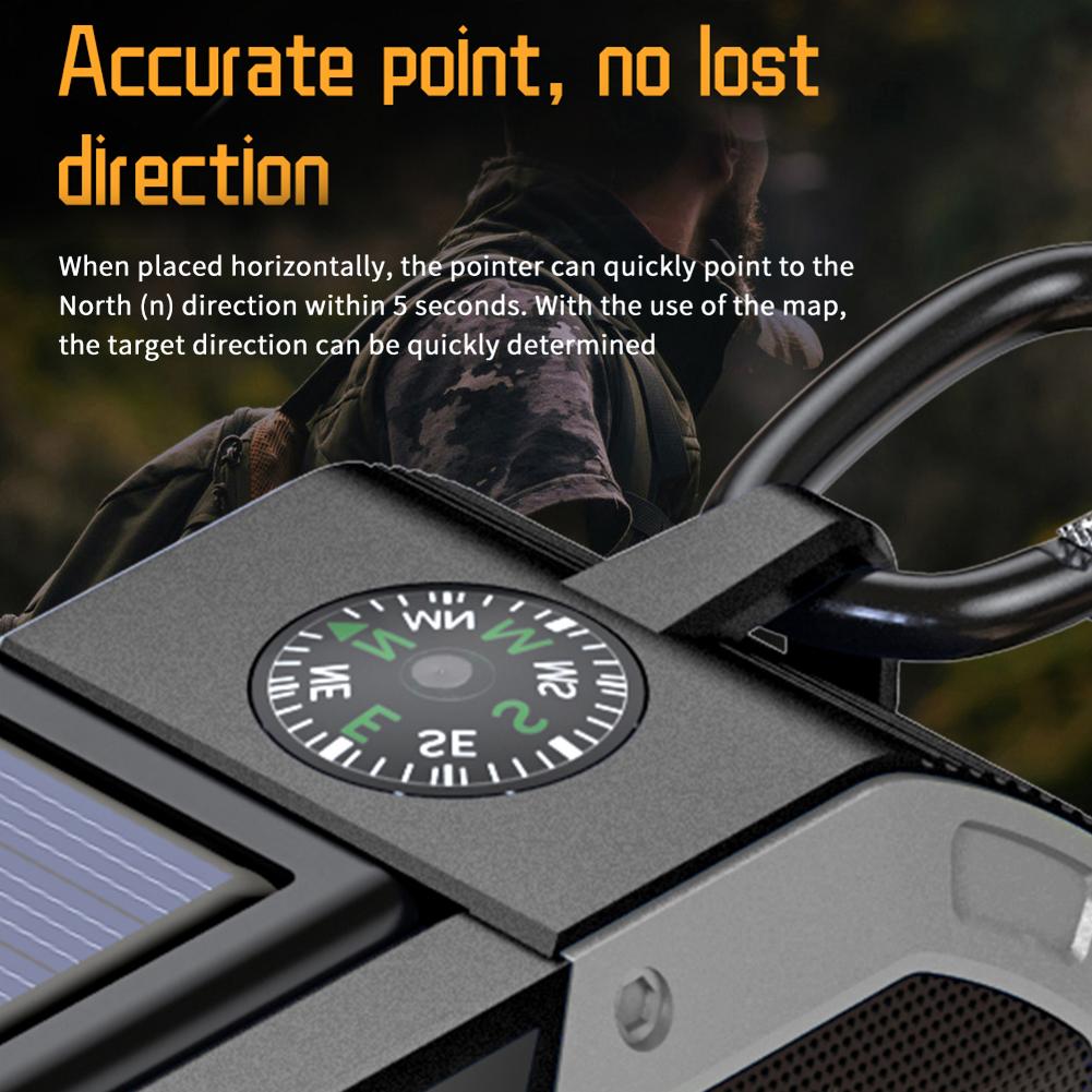 10000 мАч Уличное солнечное радио с динамиком Зарядка от солнечной/ручной динамо-машины С фонариком Сигнал SOS Разъем для наушников для кемпинга на открытом воздухе