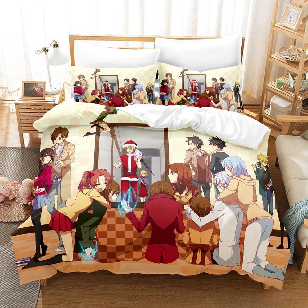 Аниме Мисака Микото A Certain Scientific Railgun Постельное белье Мультяшный Аниме Комплект из трех предметов Взрослый Детский Спальня Комплекты Пододеяльников