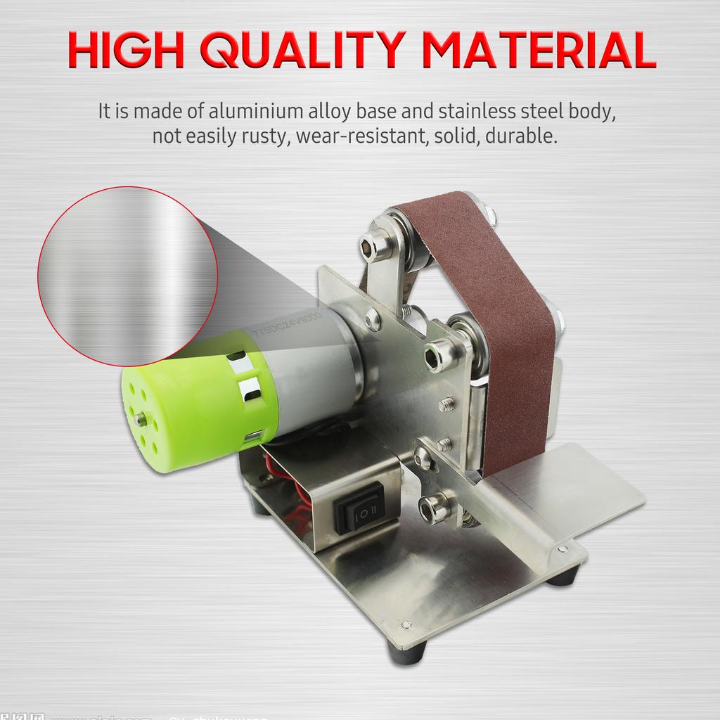 Belt Sander Electric Sanding Polishing Grinding Machine 7   Speed with 10 Sanding Belts for Polishing Wood Acrylic Metal (Belt Size: 30*33
