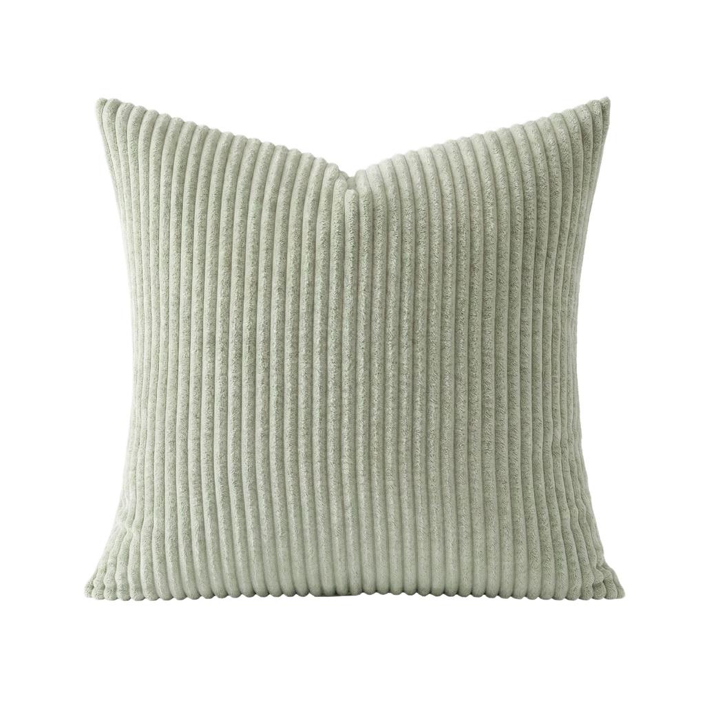 Fine Stripe Corduroy Throw Pillow Cover For Living Room Sofa