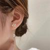 Korean Silver Needle Zircon Flower Earrings: Elegant, High-End Design